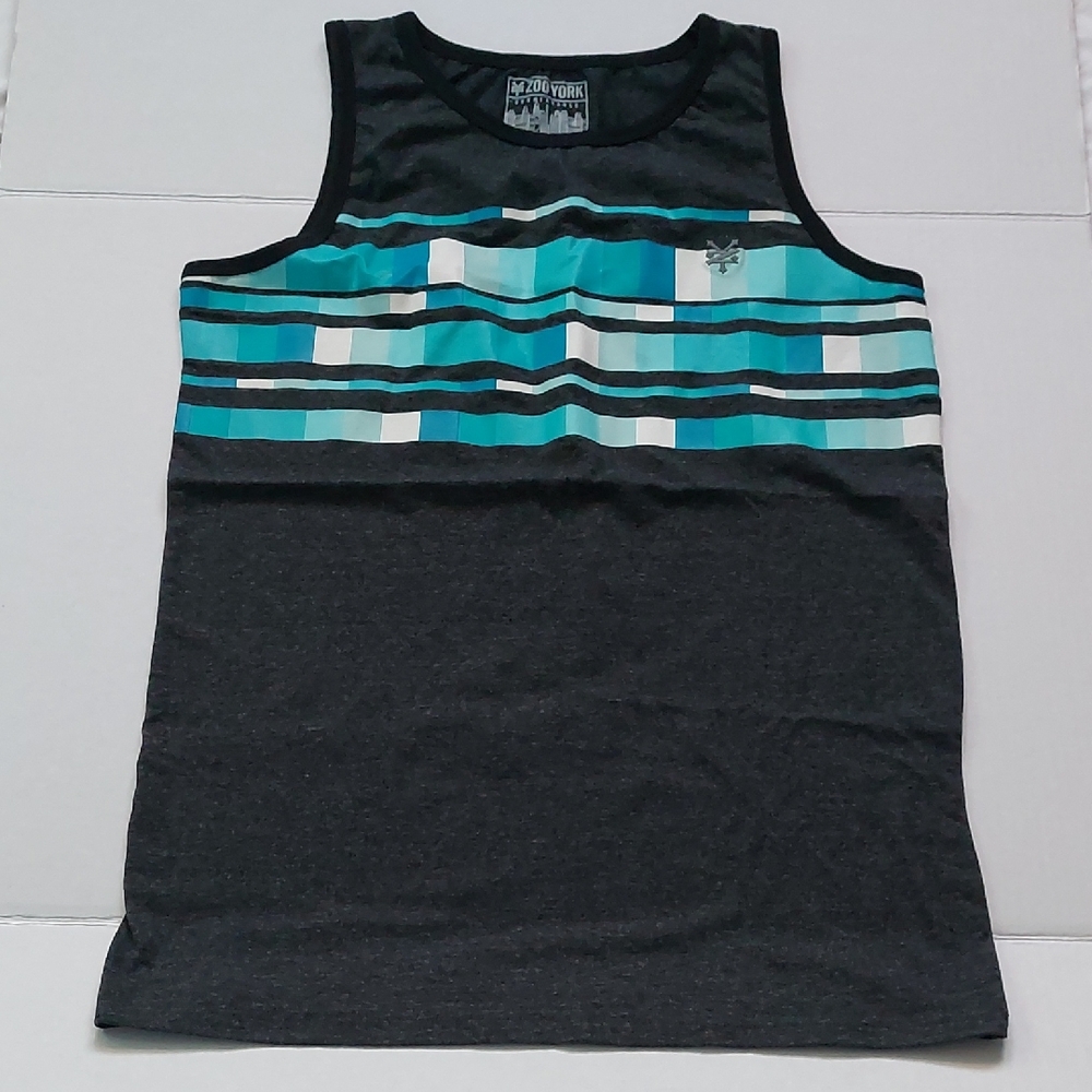 Zoo York Boys Striped Tank Top with‎ Teal and Black Size XL